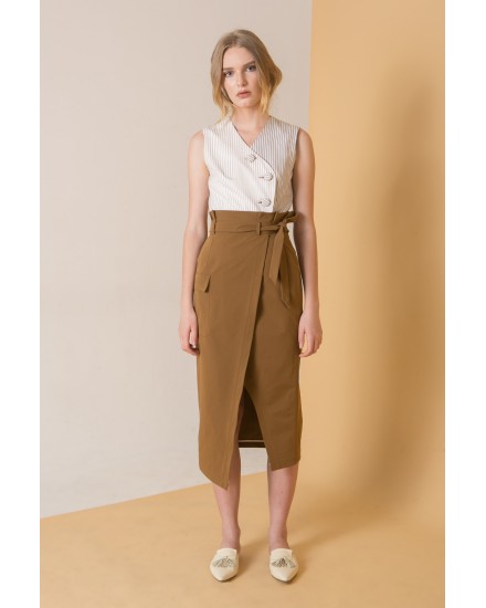 Paperbag Waist Pencil Skirt
